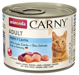 Animonda Carny Adult visavertis šlapias pašaras suaugusioms katėms, vištiena ir lašiša, konservai, 200g