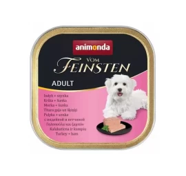 Animonda Vom Feinsten Adult visavertis šlapias pašaras suaugusiems šunims, kalakutiena ir kumpis, paštetas, 150g