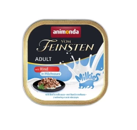Animonda Vom Feinsten Adult visavertis šlapias pašaras suaugusioms katėms, jautiena pieno padaže, gabalėliai padaže, 100g