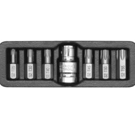Antgalių rinkinys | 10 mm (3/8) | T-Star (Torx) | 7 vnt. (YT-0410)