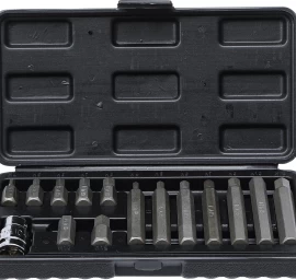 Antgalių rinkinys Hex šešiakampiai | trumpas / ilgas | 10 mm (3/8) storio | 15 vnt. (5070)