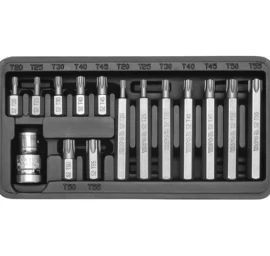 Antgalių rinkinys | T-Star (Torx) | 15 vnt. (YT-0411)