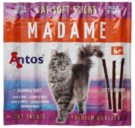 ANTOS MADAME Mėsos lazdelės katėms lašiša/tunas, 20487P