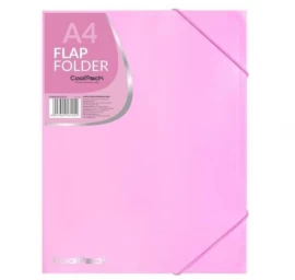 Apankas su gumelėm CoolPack , A4, plastikinis, pastelinis rožinis