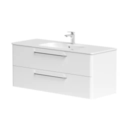 Apatinė spintelė Kame Soft 120 cm, balta blizgi