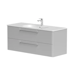 Apatinė spintelė Kame Soft 120 cm, pilka blizgi