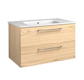 Apatinė spintelė su stalčiais, praustuvu, rankenomis Raguvos Baldai JOY, šviesus ąžuolas, 81 cm, 12113535 Apatinė spintelė su stalčiais, praustuvu, rankenomis Raguvos Baldai JOY, šviesus ąžuolas, 81 cm, 12113535