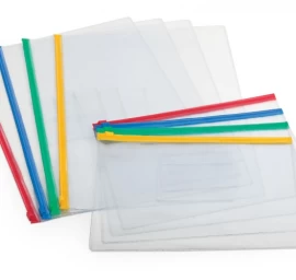 Aplankas Forpus, A4, su įvairių spalvų užtrauktuku, skaidrus  0819-001