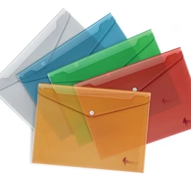 Aplankas-vokelis su spaude Forpus, A4, plastikinis, baltas, skaidrus  0820-009