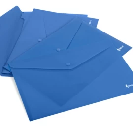 Aplankas-vokelis su spaude Forpus, A4, plastikinis, mėlynas