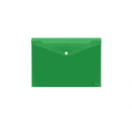 Aplankas-vokelis su spaude Forpus, A4, plastikinis, žalias, skaidrus  0820-006