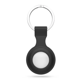„apple Airtag Icon“ Lokatoriaus Dėklas Su Raktų žiedu – Juodas