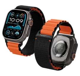 apple Watch Dirželis 44 / 45 / 46 / 49 Mm Wbf1 - Juodos Ir Oranžinės Spalvos