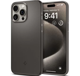 Apsauginis Dėklas Iphone 15 Pro Max Thin Fit Metallic Grey