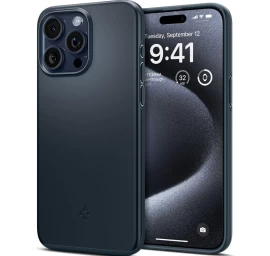 Apsauginis Dėklas iphone 15 Pro Thin Fit, Tamsiai Mėlynas