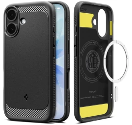 Apsauginis Dėklas iphone 17 Rugged Armor Mag Magsafe - Matinės Juodos Spalvos