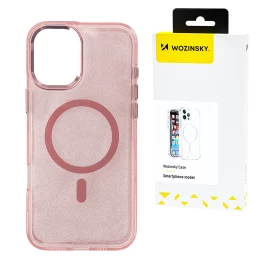 Apsauginis Dėklas samsung Galaxy S24 Fe Glitter Case Mag Safe - Rožinis Su Blizgučiais