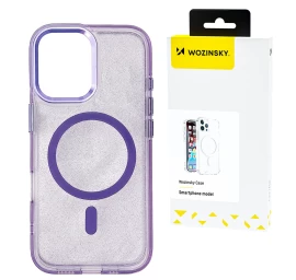 Apsauginis Dėklas samsung Galaxy S25 Glitter Case With Mag Safe - Violetinis Su Blizgučiais