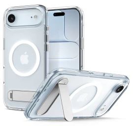 Apsauginis Dėklas Su Lopšiu iphone 17 Air Ultra Hybrid ''s'' Magsafe - Skaidrus Ir Baltas