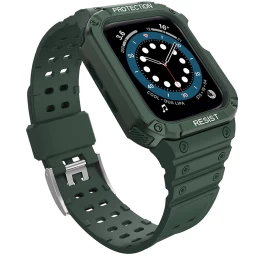 Apsauginis Dirželis Su Dėklu apple Watch 7 / 6 / 5 / 4 / 3 / 2 / Se (41 / 40 / 38 Mm) šarvuotas Laikrodžio Dėklas žalias Apsauginis Dirželis Su Dėklu apple Watch 7 / 6 / 5 / 4 / 3 / 2 / Se (41 / 40 / 38 Mm) šarvuotas Laikrodžio Dėklas žalias