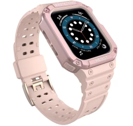 Apsauginis Dirželis Su Dėklu apple Watch 7 / 6 / 5 / 4 / 3 / 2 / Se (45 / 44 / 42 Mm) šarvuotas Laikrodžio Dėklas Rožinės Spalvos Apsauginis Dirželis Su Dėklu apple Watch 7 / 6 / 5 / 4 / 3 / 2 / Se (45 / 44 / 42 Mm) šarvuotas Laikrodžio Dėklas Rožinės Spalvos