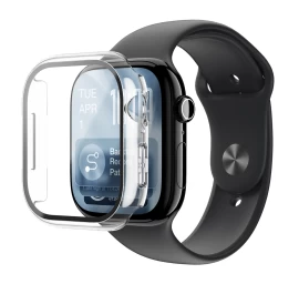 Apsauginis Stiklas Su Dėklu, Skirtas apple Watch Series 11 46 Mm radix - Skaidrus