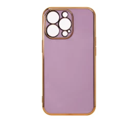 Apšvietimo Spalvos Dėklas iphone 12 Pro Max Gelinis Dėklas Su Auksiniu Rėmeliu, Violetinės Spalvos Apšvietimo Spalvos Dėklas iphone 12 Pro Max Gelinis Dėklas Su Auksiniu Rėmeliu, Violetinės Spalvos