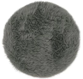 Apvalus kilimas Doka dark grey 90 cm