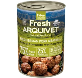 ARQUIVET Fresh Iberian Pork Meatballs - wet dog food - 400g