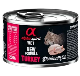 A/S WET konservas sterilizuotoms katėms su kalakutiena 200g 6vnt, A40250732