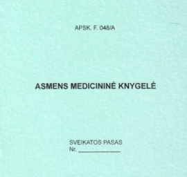 Asmens medicininė knygelė, A6