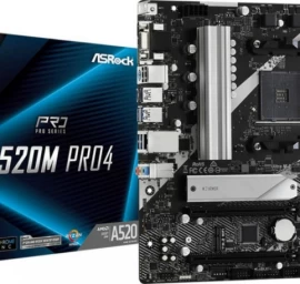 Asrock A520m Pro4 Pagrindinė Plokštė (socket Am4 / Micro Atx)