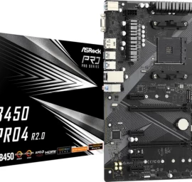 Asrock B450 Pro4 R2.0 Motininė Plokštė (socket Am4 /atx)