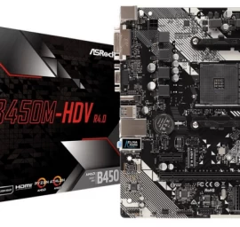 Asrock B450m-hdv R4.0 Motininė Plokštė (socket Am4 / Micro Atx)