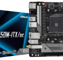 Asrock B550m-itx/ac (socket Am4 /miniitx) Pagrindinė Plokštė