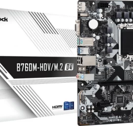 Asrock Pagrindinė Plokštė B760m-hdv/m.2 D4 (socket 1700 / Micro Atx)