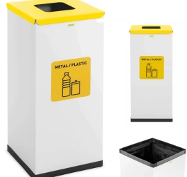 Atliekų Rūšiavimo šiukšliadėžė 60 L - Metalinė Plastikinė