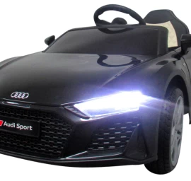 Audi R8 Sport Black Battery Car Eva Leather Pilot