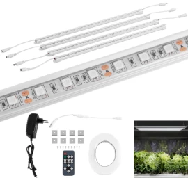 Augalų Augimo Lempa 120 Led 50 Cm 20 W 4 Vnt. Sidabrinė