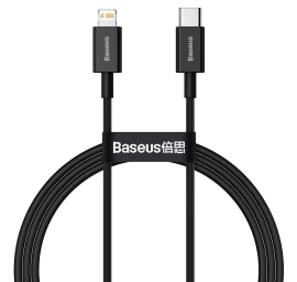 Aukščiausios Kokybės Usb-c Iphone Lightning Kabelis Greitam įkrovimui 20w 1m Juodas