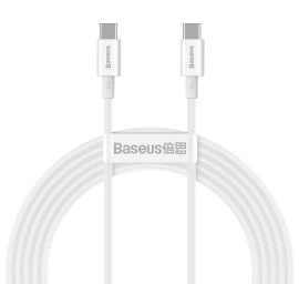 Aukščiausios Kokybės Usb-c Kabelis Usb-c Quick Charge Fcp 100w 5a 20v 2m Baltas