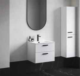 Aukšta spintelė Ravak SB Chrome II 39 D, balta, rankenėlė 152 mm, juoda X000001749