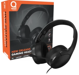 Ausinės Qware Gaming New Orleans Gaming Headset, juoda (Ekspozicinė prekė)