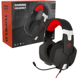 Ausinės Qware Gaming Tupelo Gaming Headset, juoda/raudona (Ekspozicinė prekė)