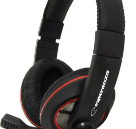 Ausinės Su Mikrofonu Esperanza Eh118 Black-red