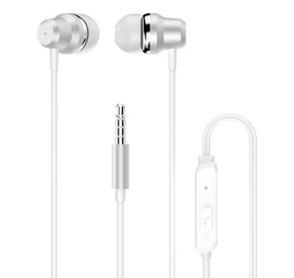 Ausinės Su Nuotolinio Valdymo Pulteliu Ir Mikrofonu 3,5 Mm Mini Lizdas Baltos Spalvos