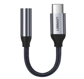 Ausinių Adapteris Iš mini Jack 3,5 Mm į Usb-c 10 Cm - Pilkas