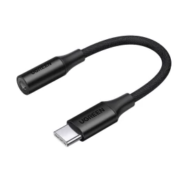 Ausinių Adapteris Iš Usb-c į 3,5 Mm Mini Lizdą 10 Cm - Juodas