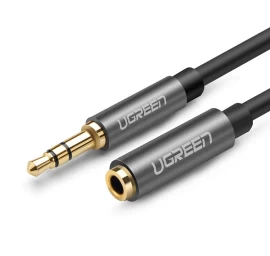 Ausinių Pratęsimo Kabelis Aux 3,5 Mm Mini Lizdas 1 M Sidabrinis