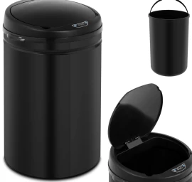 Automatinė Bekontaktė šiukšlių Dėžė Su Konteineriu Ir Judesio Jutikliu 30 Cm Diapazonas 30 L Black Automatinė Bekontaktė šiukšlių Dėžė Su Konteineriu Ir Judesio Jutikliu 30 Cm Diapazonas 30 L Black